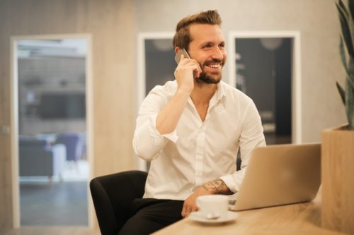 guy talking on the phone